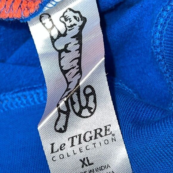 Le Tigre Sunset Color Block Mens Pullover Hoodie Sz XL - Picture 5 of 6